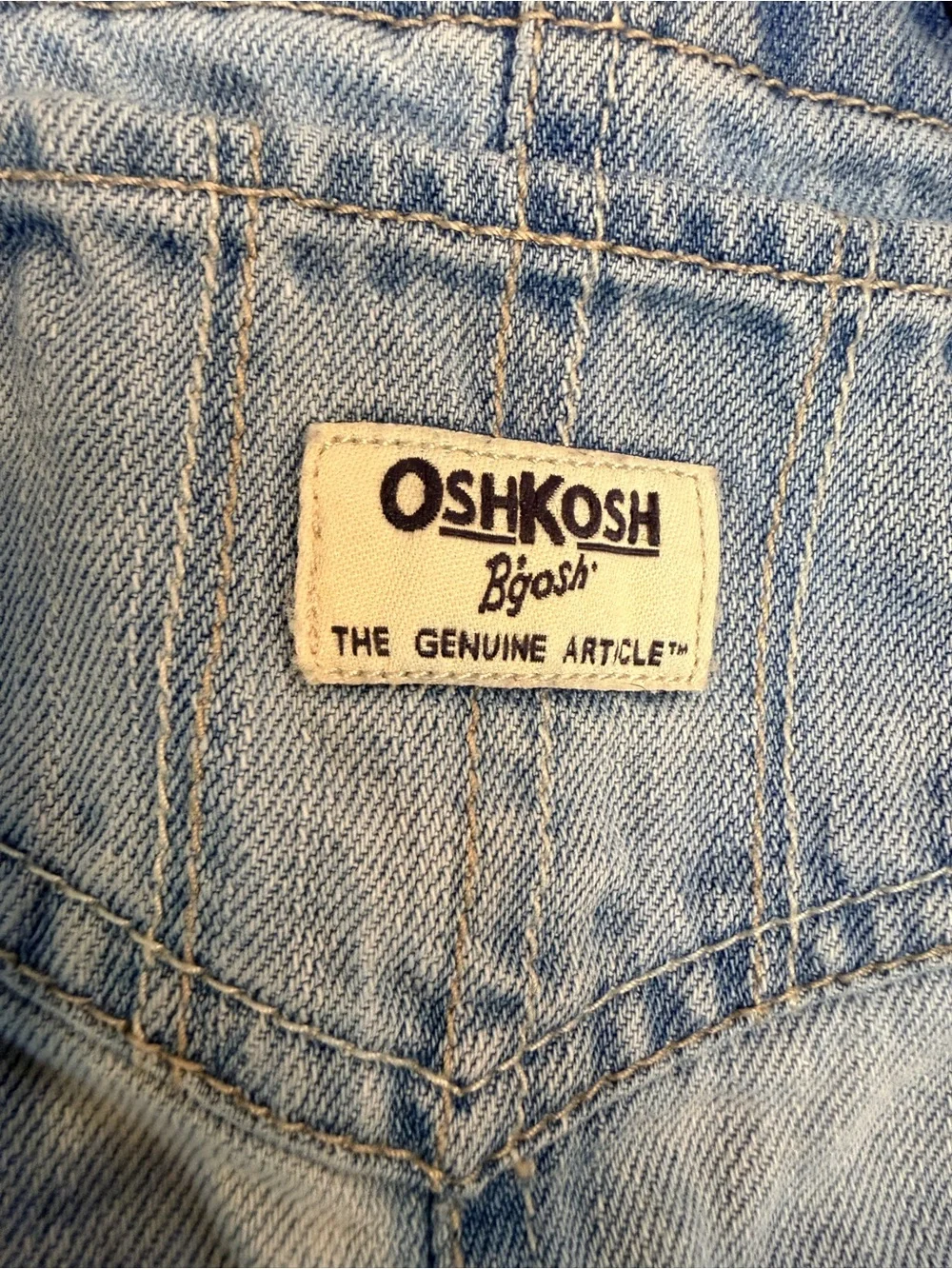 OshKosh B’gosh Overalls Toddler Size 9 Months Blue Distressed Cotton Denim Bibs